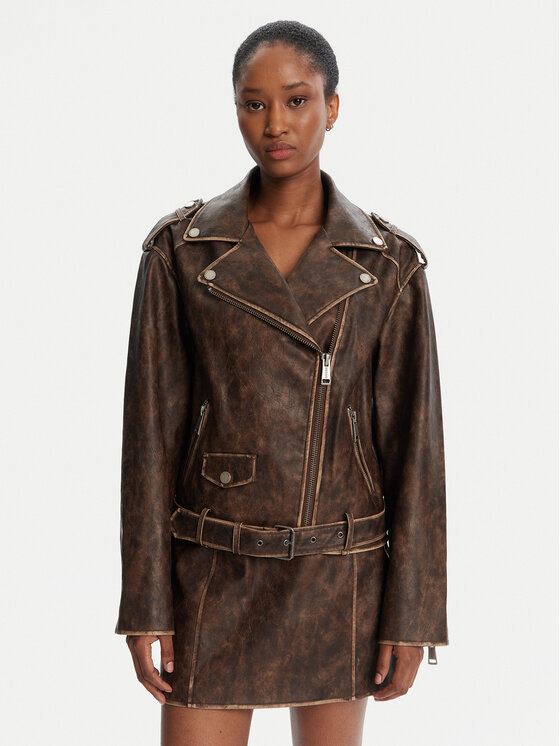 

Куртка из искусственной кожи regular fit W5YL04 WHDI0 Guess, коричневый