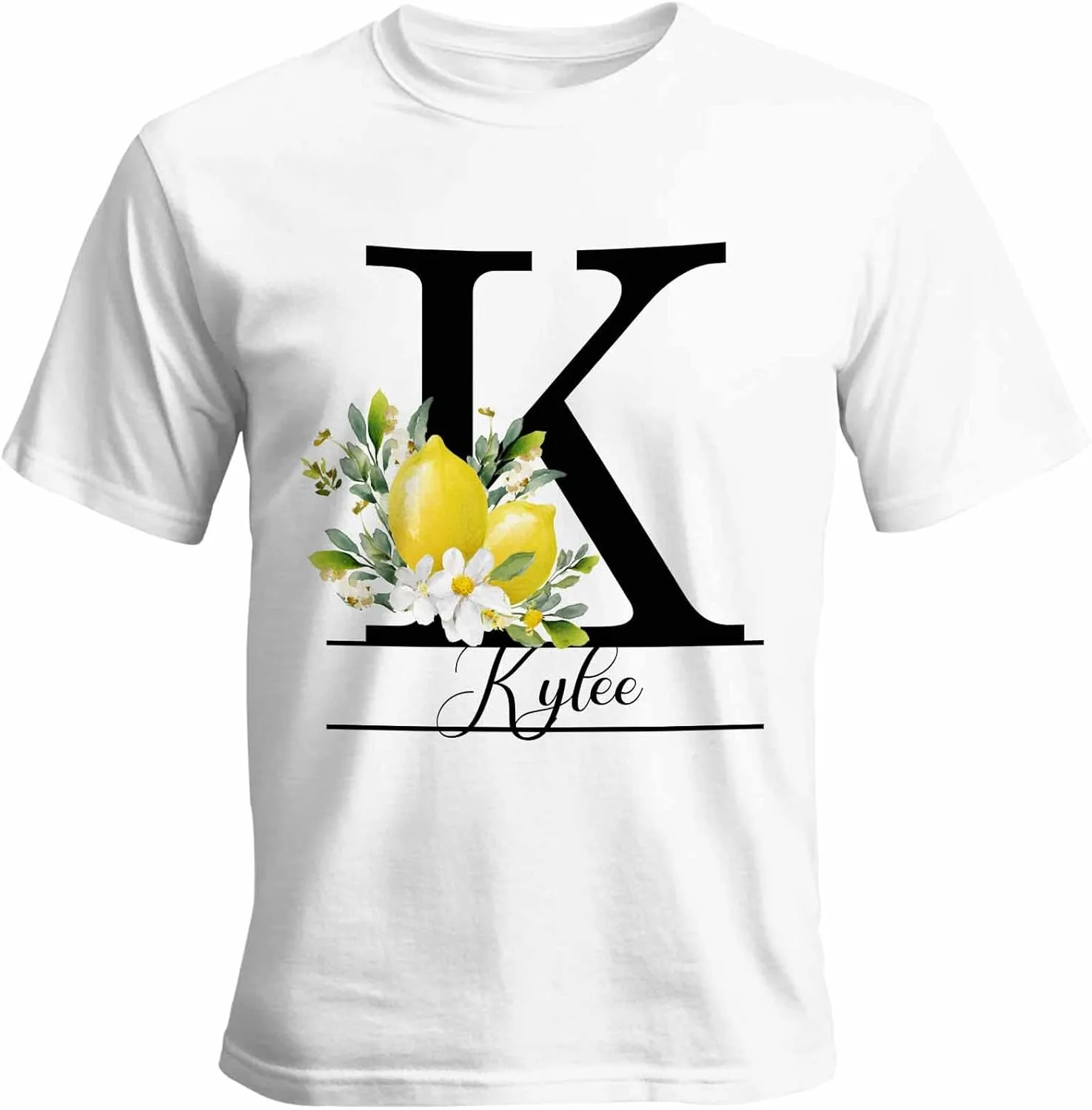 

Футболка с именем или текстом, Lemon K, Unisex, Cotton, Round Neck Vaxbryntel