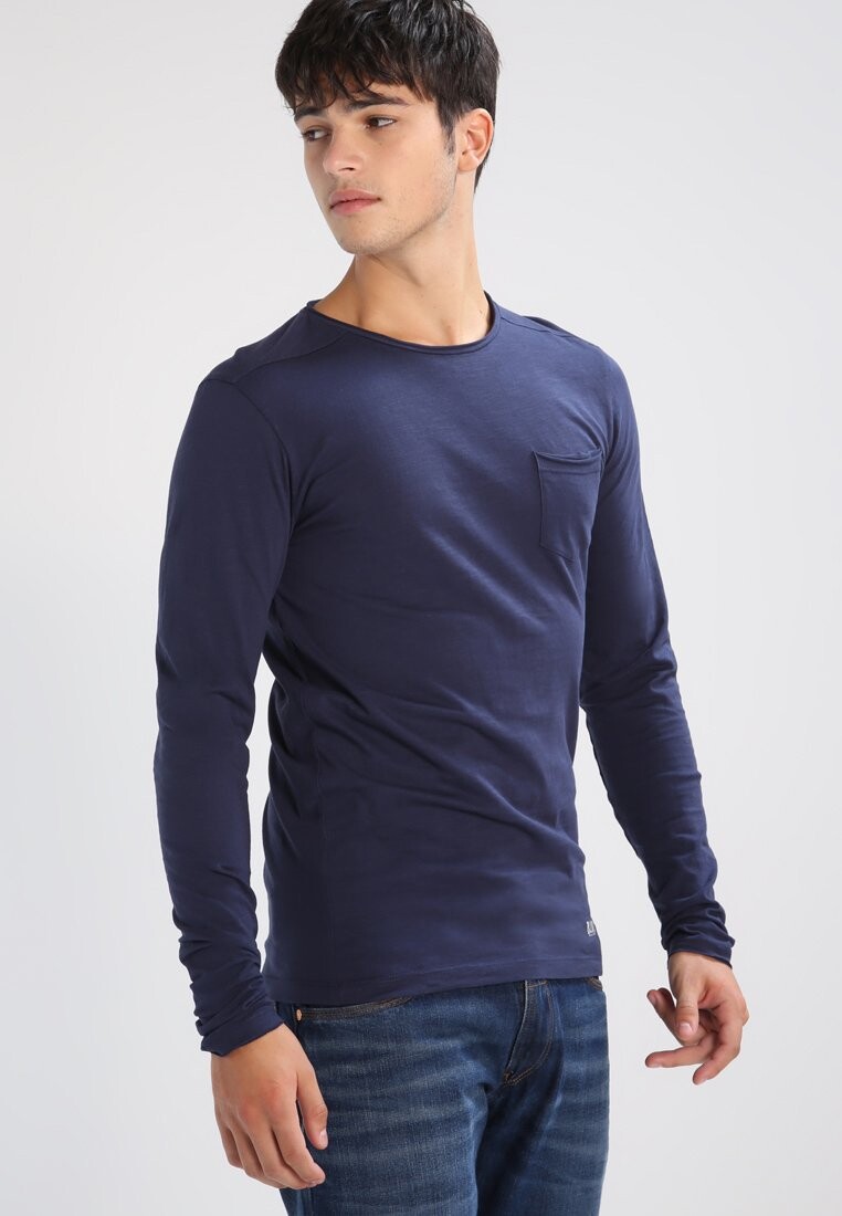 

Футболка с длинным рукавом Bhbhnicolai Tee L.S. Blend, цвет navy