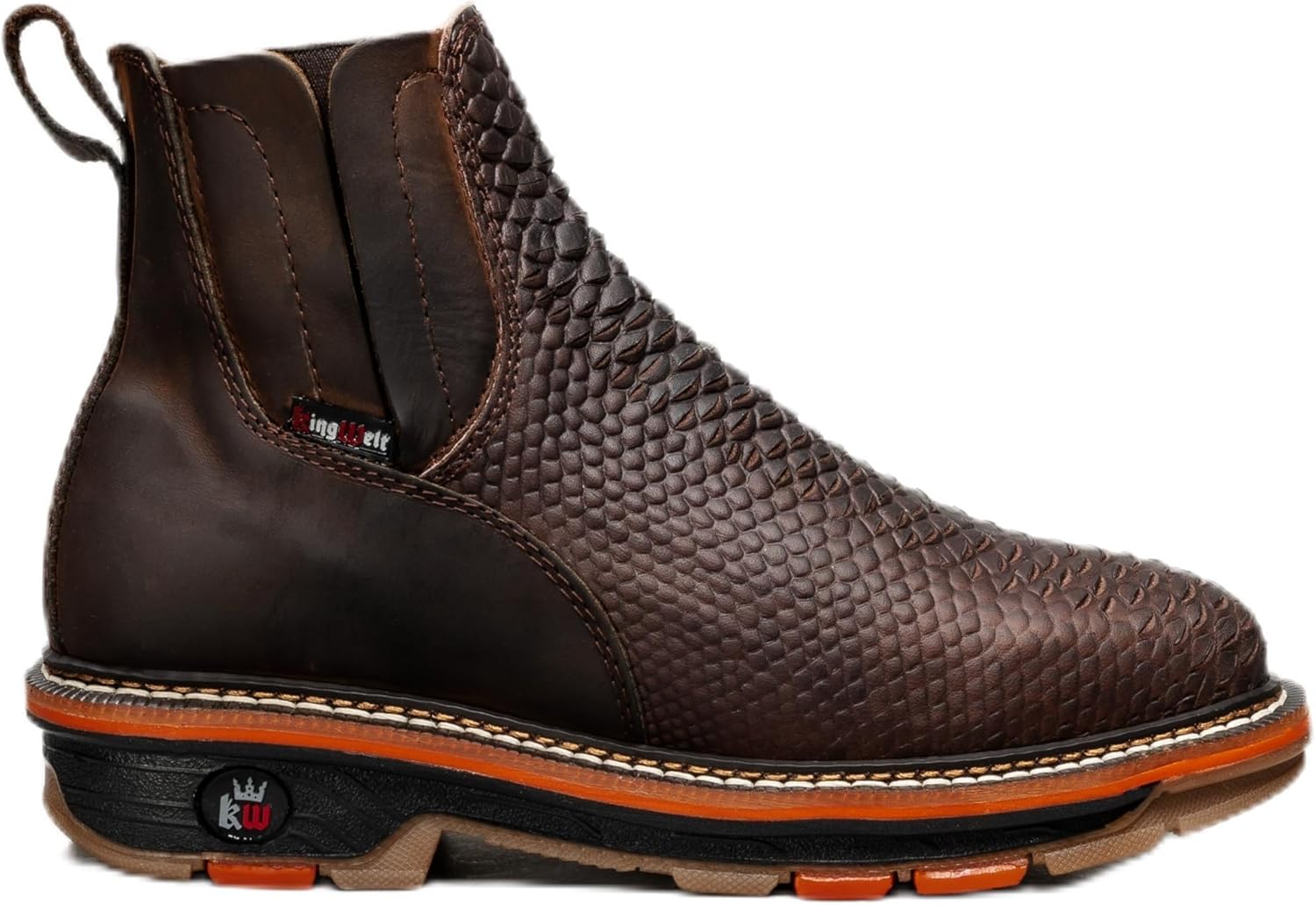 

Мужские ботинки King Welt Men’s Ankle Venom Western - Питоновый принт, натуральная кожа, противоскользящая подошва, комфортная стелька, 15 см голенище, амортизация, комфорт на весь день, коричневый