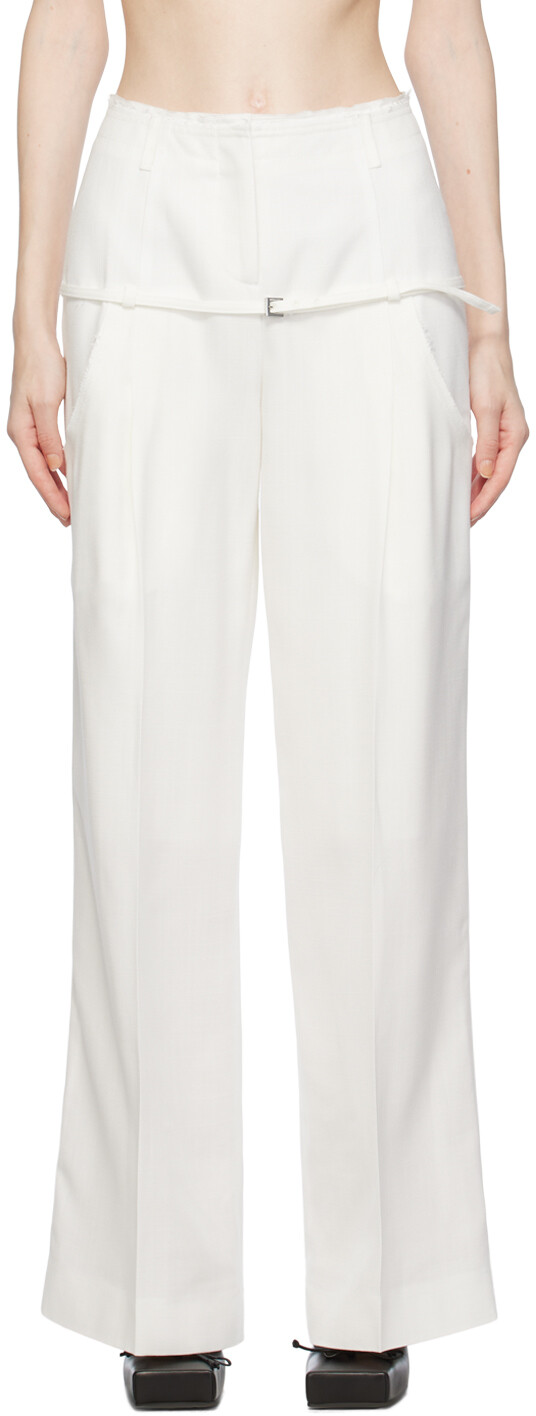 

Белые брюки Le Chouchou Le Pantalon Criollo Jacquemus, Белый, Белые брюки Le Chouchou Le Pantalon Criollo Jacquemus