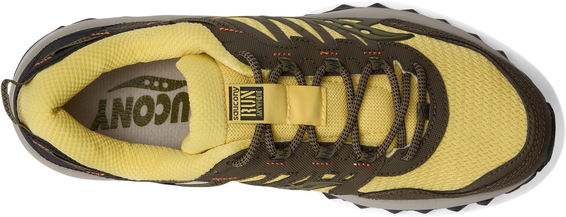Кроссовки Saucony Originals Grid Peak, цвет Yellow/Walnut — фото 2