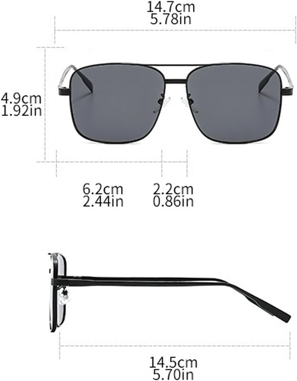 

Модные большие квадратные солнцезащитные очки для женщин и мужчин, с двойной перемычкой и металлической оправой, солнцезащитные очки для женщин mincl, Green