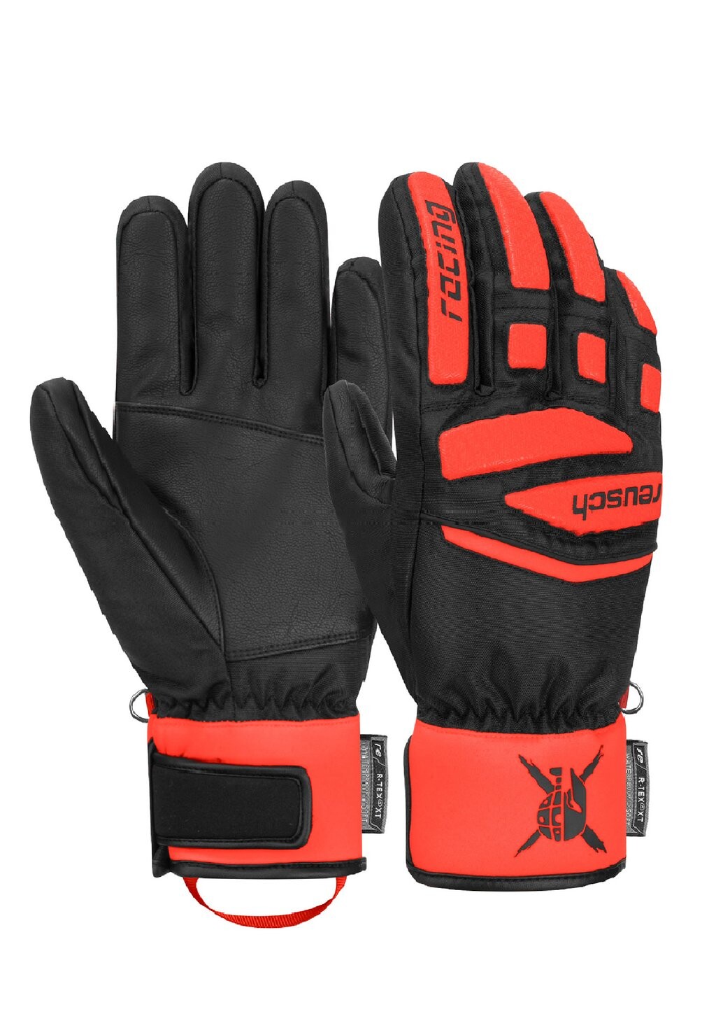 

Перчатки Reusch, цвет black fluo red