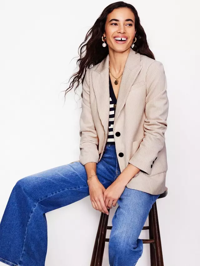 

Блейзер Boden Bloomsbury Corduroy, слоновая кость