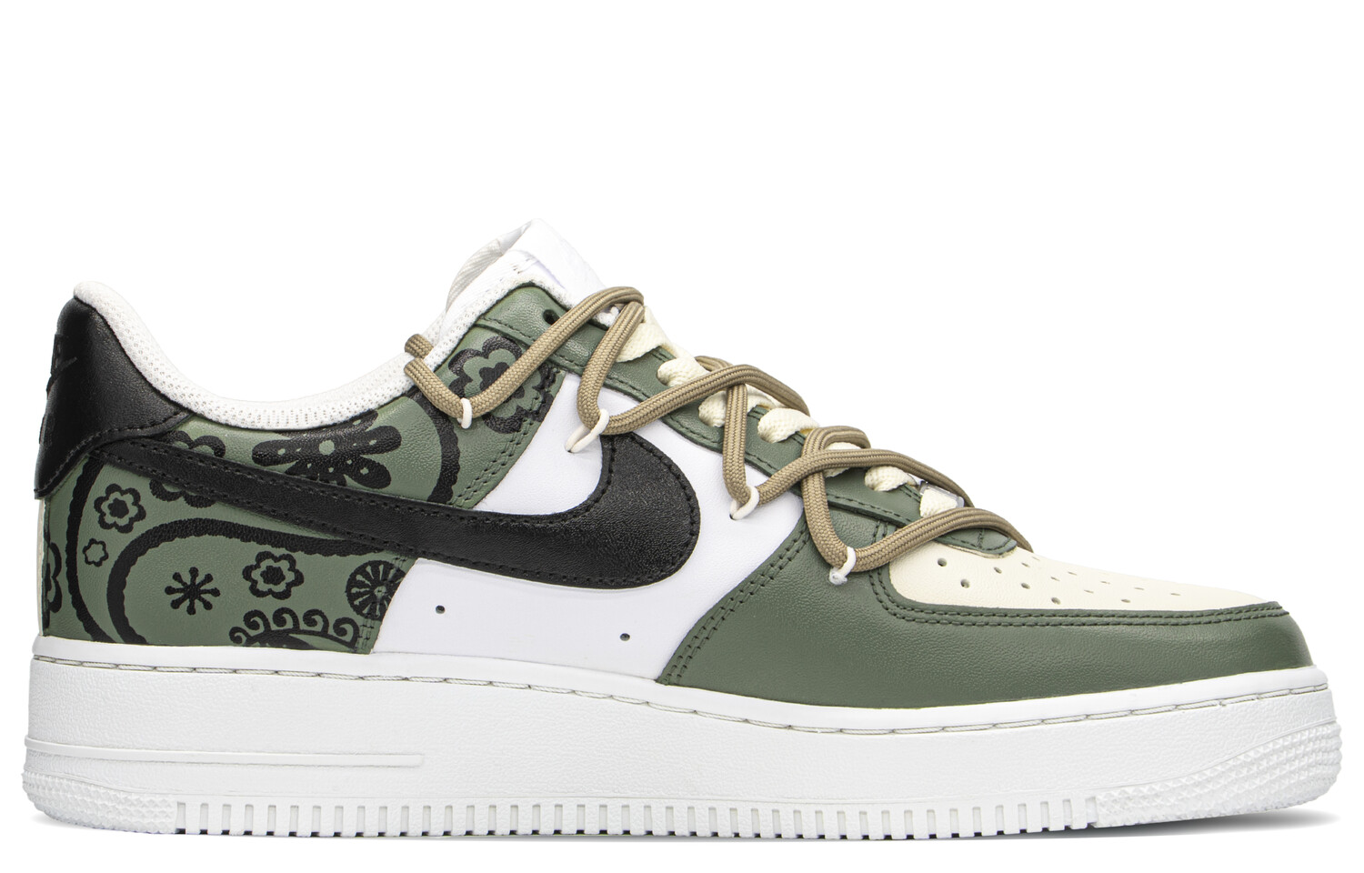 

Кроссовки Nike Air Force 1 Skateboard Shoes Men Low-Top Beige Green