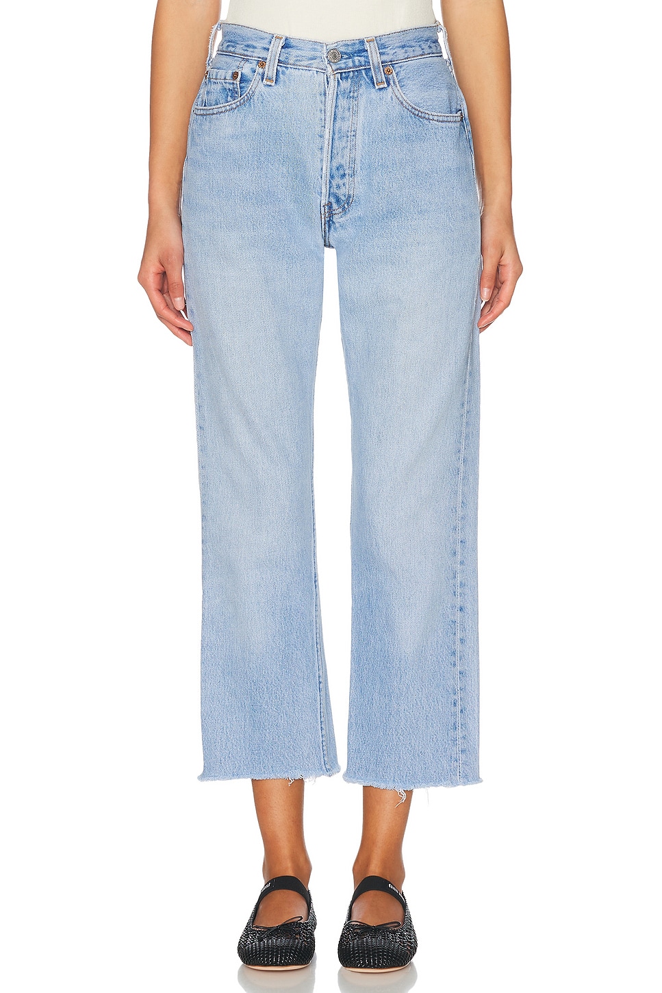 

Джинсы с необработанным подолом Relaxed Aligrace, Light Medium
