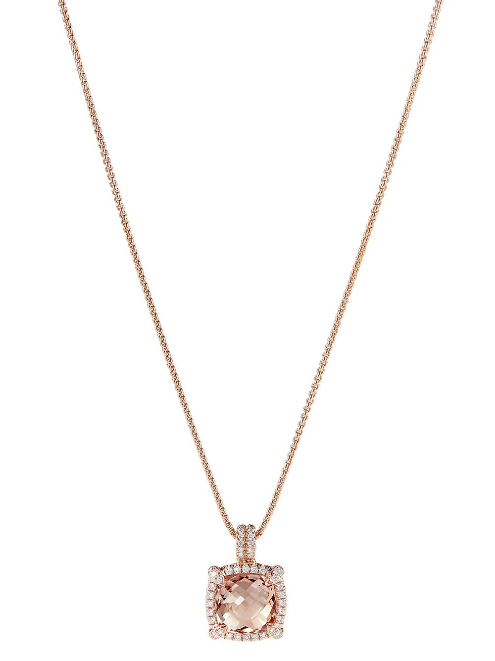 

Колье Chatelaine из розового золота с бриллиантами и морганитом David Yurman, розовый