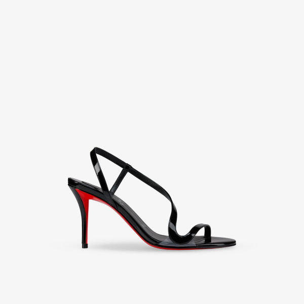 Босоножки Christian Louboutin Rosa z 80 лакированные на каблуке, черный