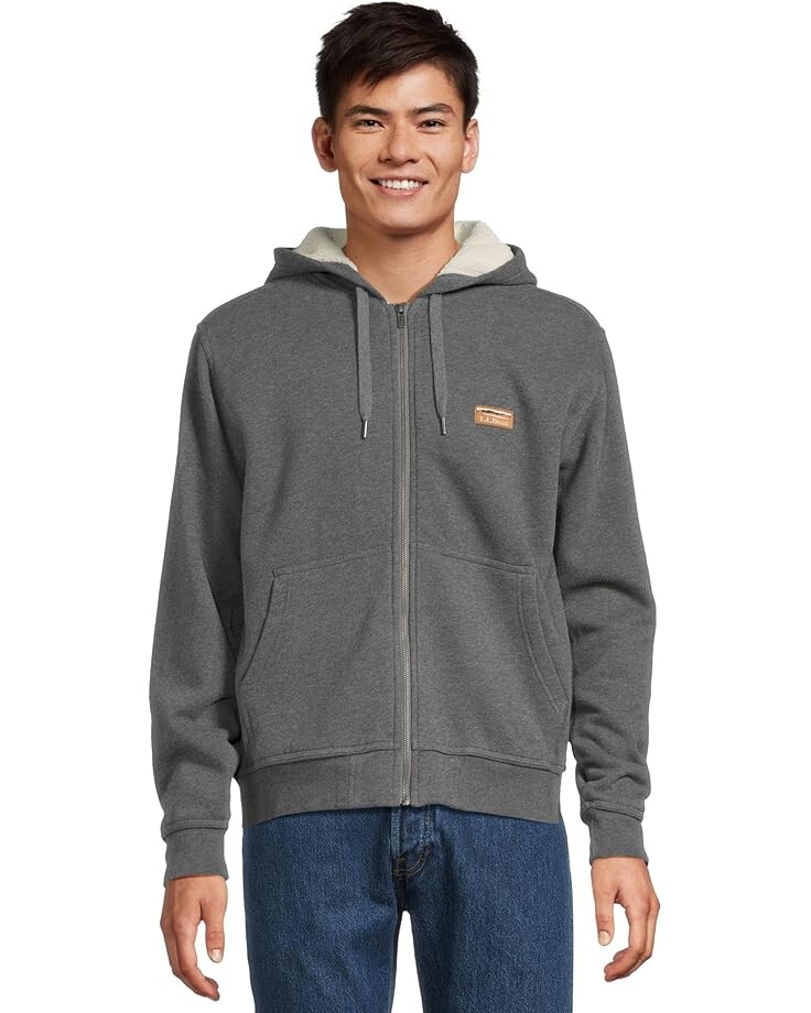 

Толстовка L.L.Bean Katahdin Iron Works Hooded Sweatshirt, цвет Charcoal Heather