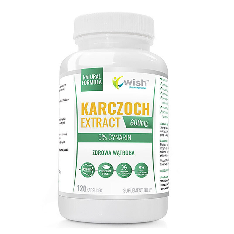 

Wish Artichoke Extract 600Mg Биологически активная добавка, 120 капсул