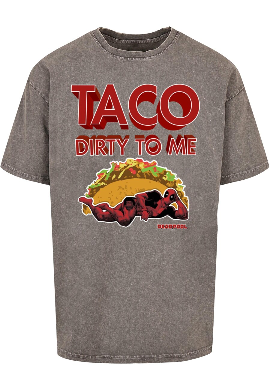 

Рубашка ABSOLUTE CULT Deadpool - Taco Dirty To Me, серый