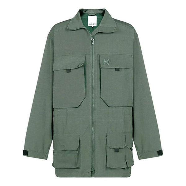 

Куртка Men's KENZO K Embroidered Large Version Cargo Multiple Pockets Jacket Green, зеленый