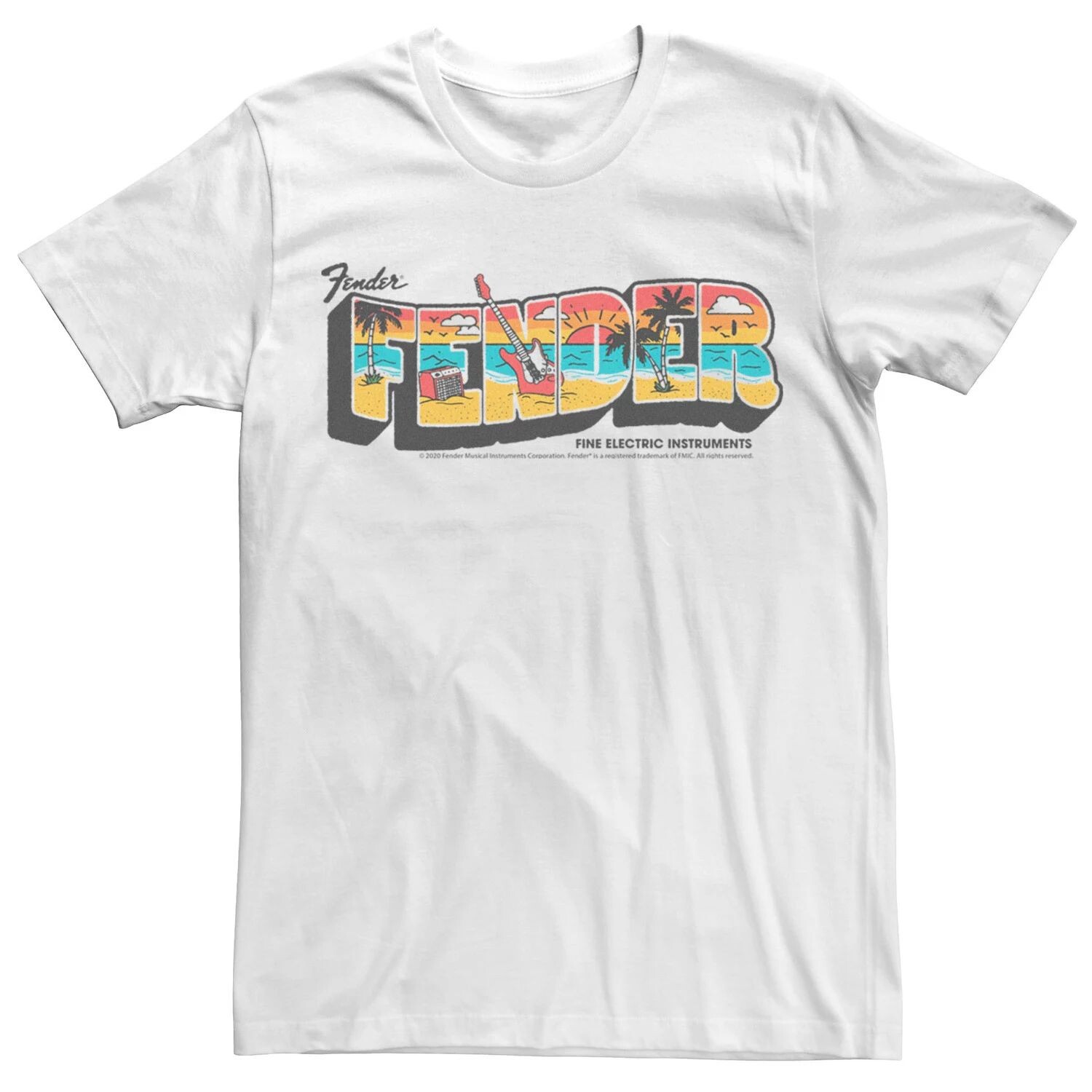 

Мужская футболка с логотипом Fender Beach Vacation Licensed Character