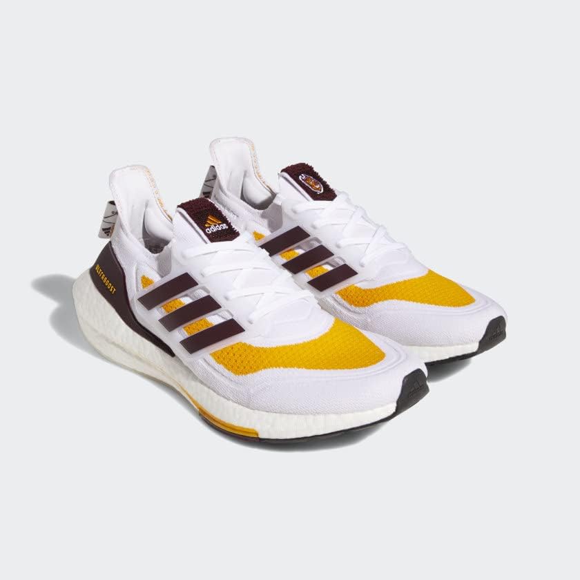 Мужские кроссовки Adidas Ultraboost 21, белый/бордовый — фото 2