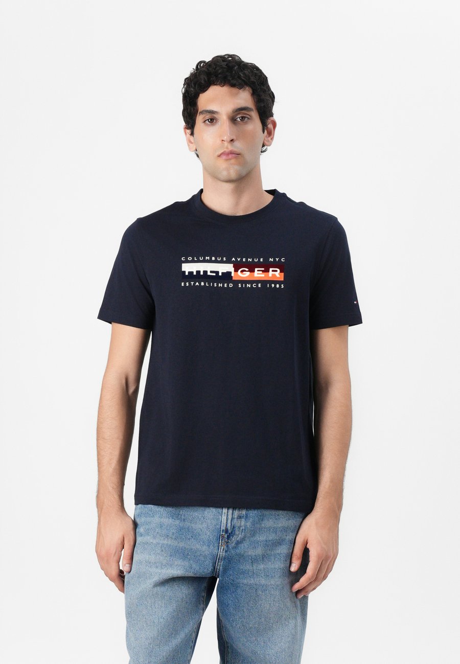 

Футболка Tommy Hilfiger COLOUR BLOCK GRAPHIC TEE, Desert Sky/Dark Blue, Коричневый, Футболка Tommy Hilfiger COLOUR BLOCK GRAPHIC TEE, Desert Sky/Dark Blue