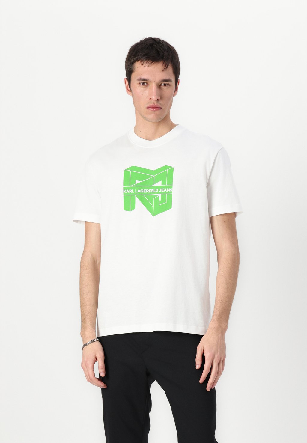 

Футболка с принтом CUBE LOGO TEE Karl Lagerfeld Jeans, белый