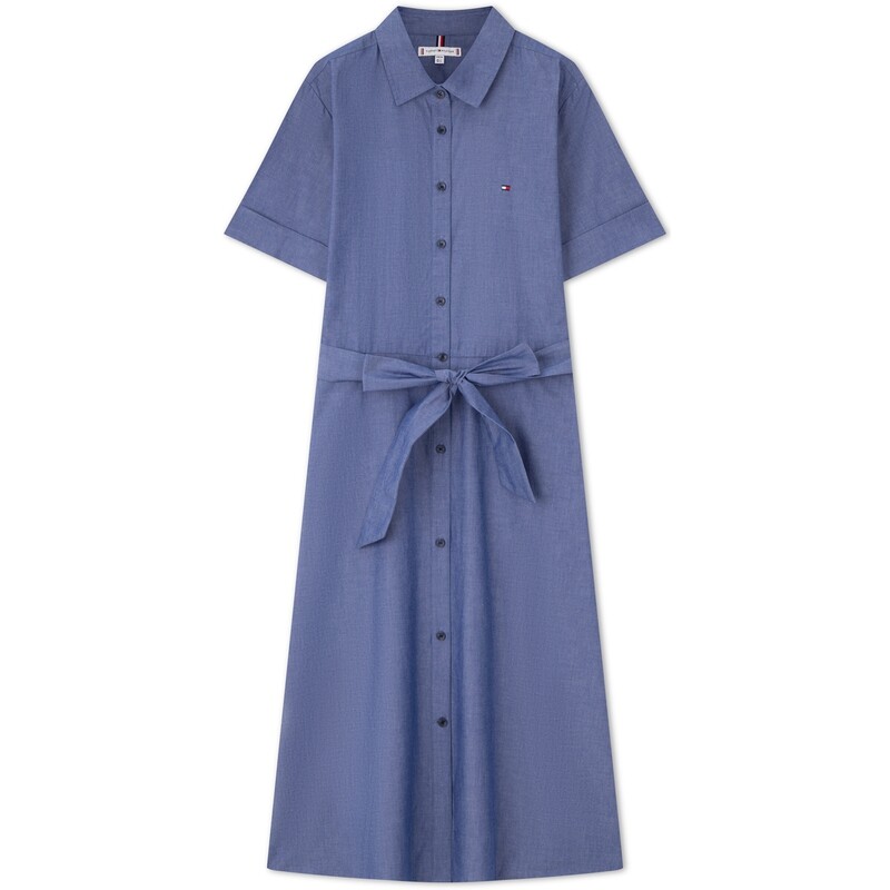 

Платье с короткими рукавами женское темно-синее 00Q Tommy Hilfiger