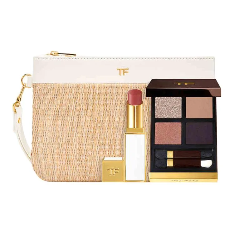 TOM FORD Тени для век TF Clear, легко растушевываются, увлажняют, Two-Piece Set: Nude Lipstick #03+Clear Eye Shadow #20