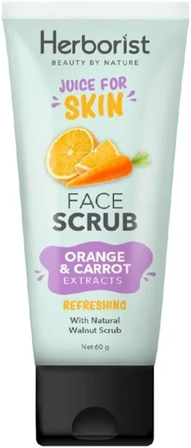 Скраб для лица Juice for Skin, Herborist, 60 г, апельсин и морковь