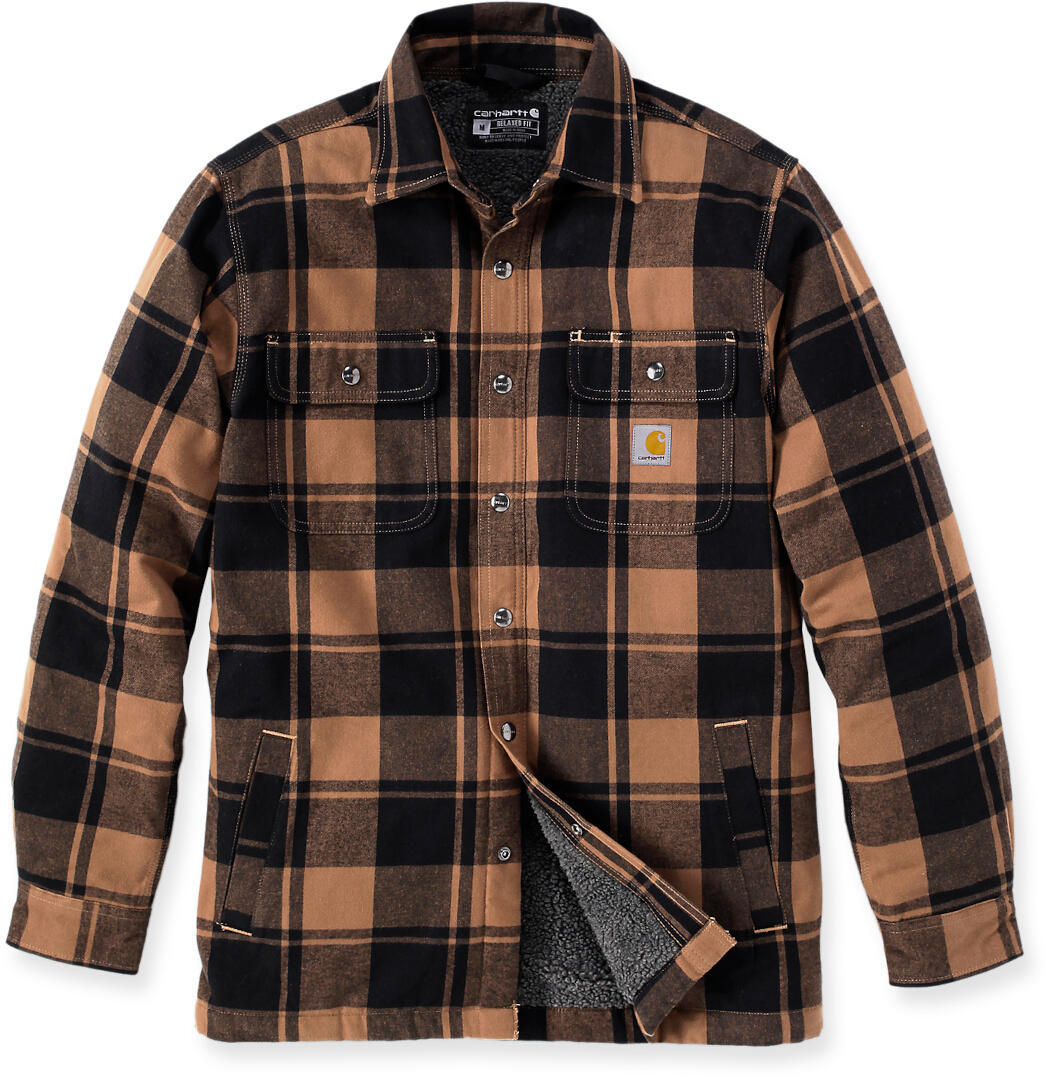 

Рубашка Carhartt Heavyweight Flannel Sherpa Shirt, коричневый
