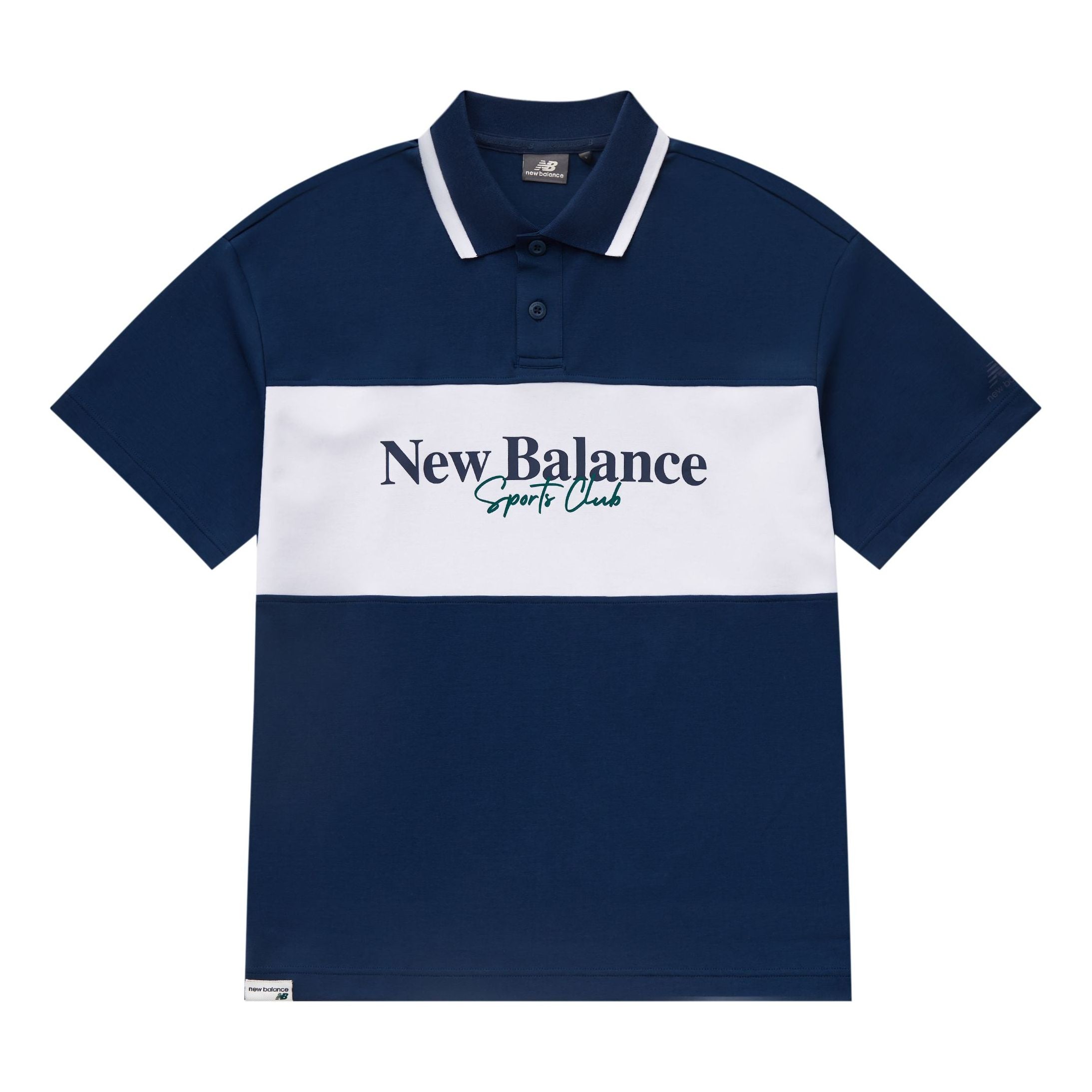 

Поло New Balance Polo T-Shirt Asia Sizing 'Blue White' 5FD24203-NV, синий