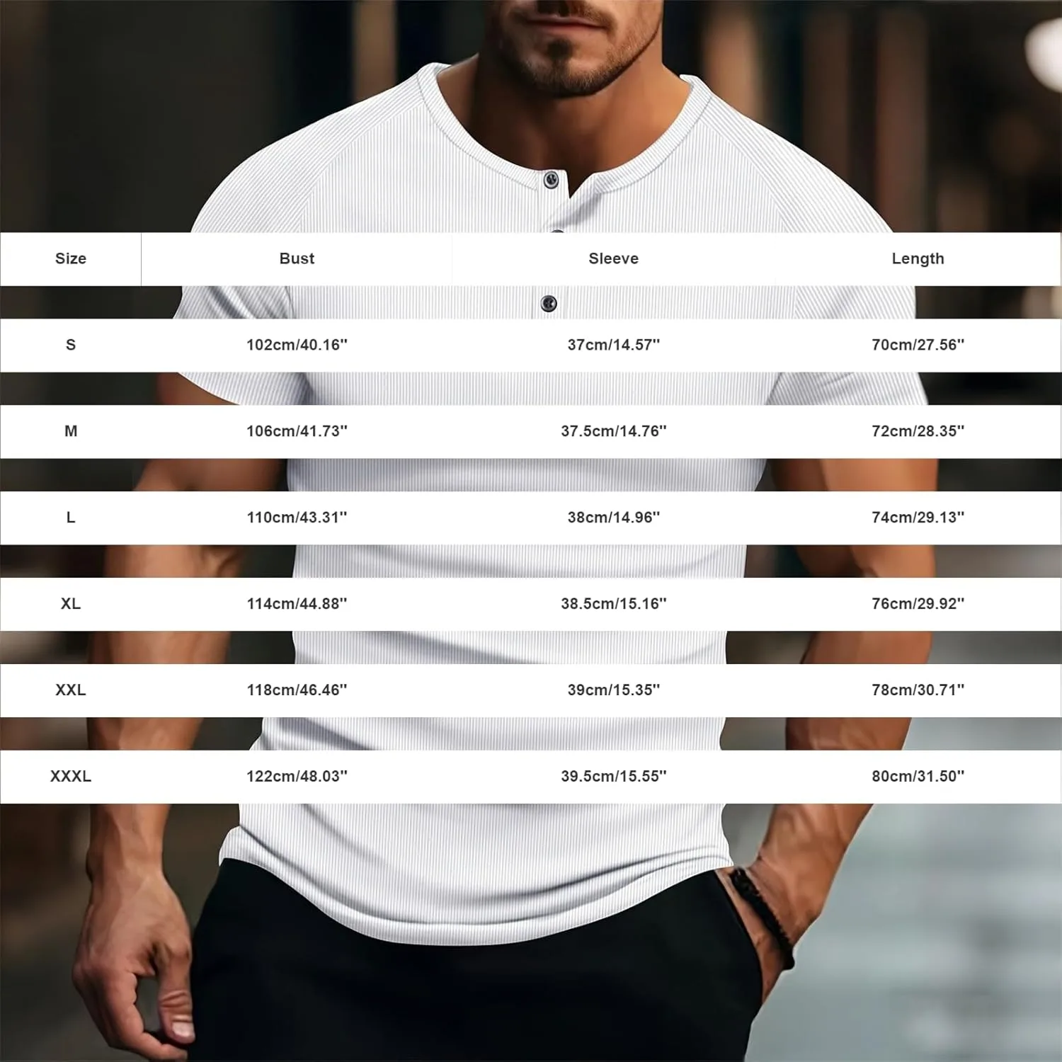 Мужская футболка Henley с коротким рукавом Muscle Fit для тренировок — фото 3