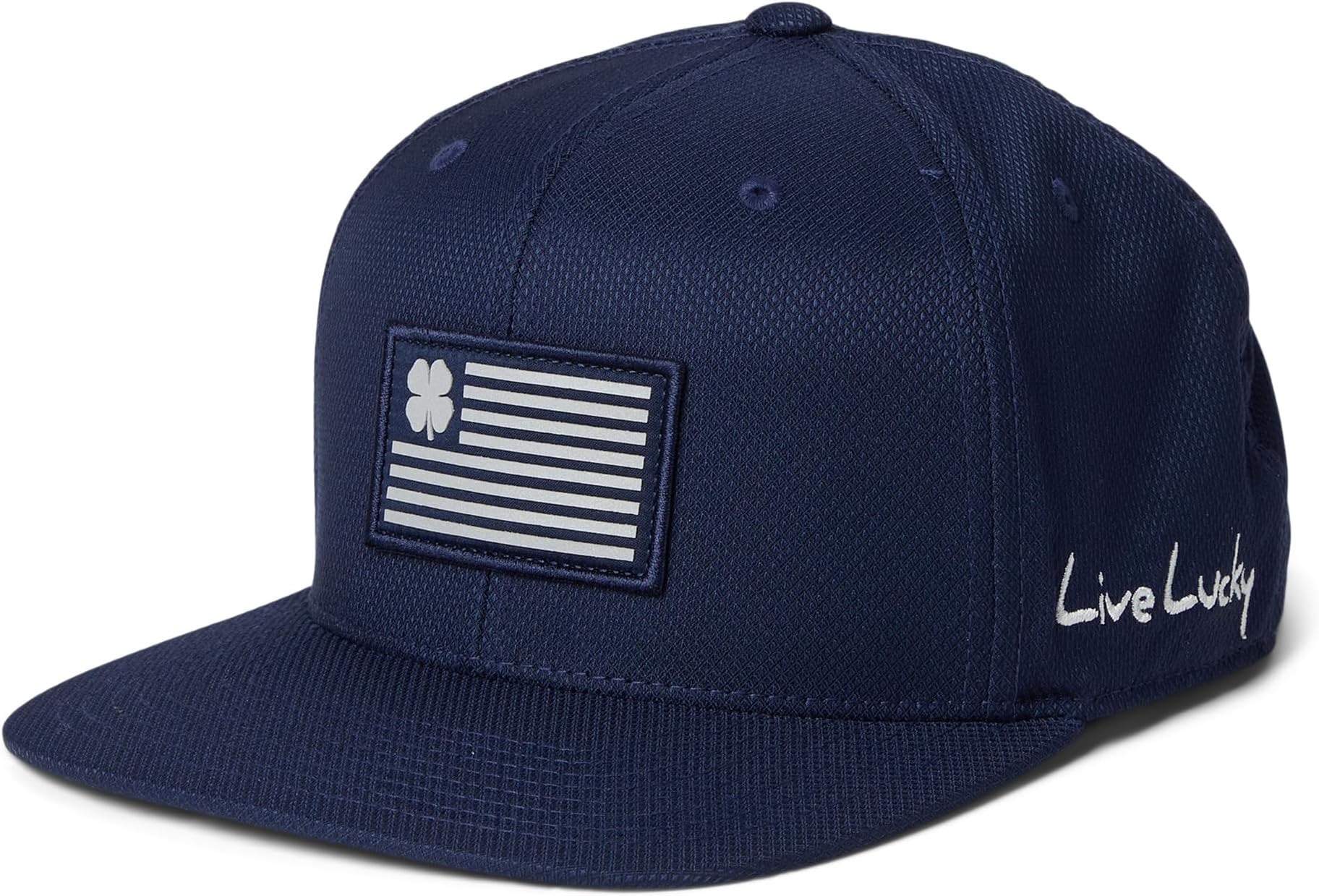 

Бейсболка Black Clover American Blue Flat Brim Adjustable Hat, цвет Navy Hat/Silver/Navy Hd American Flag Patch