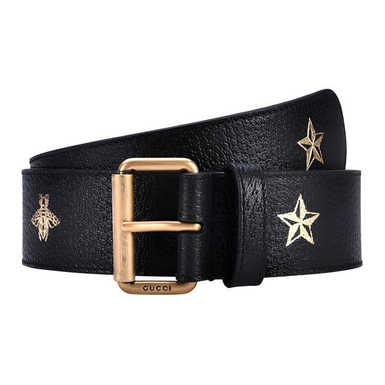 

GUCCI Кожаный ремень унисекс черный