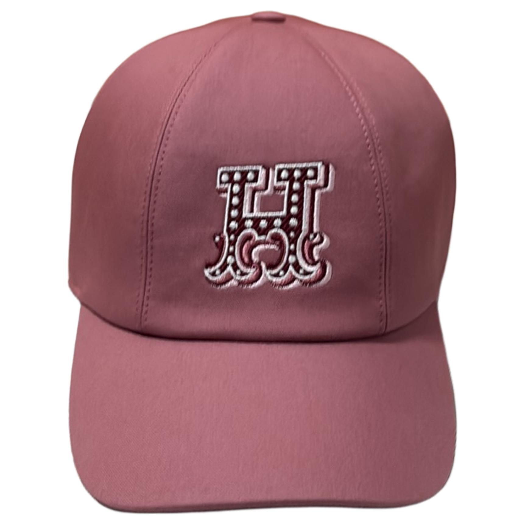 

HERMES Хлопковая бейсболка женская розово-красная, Rose Red