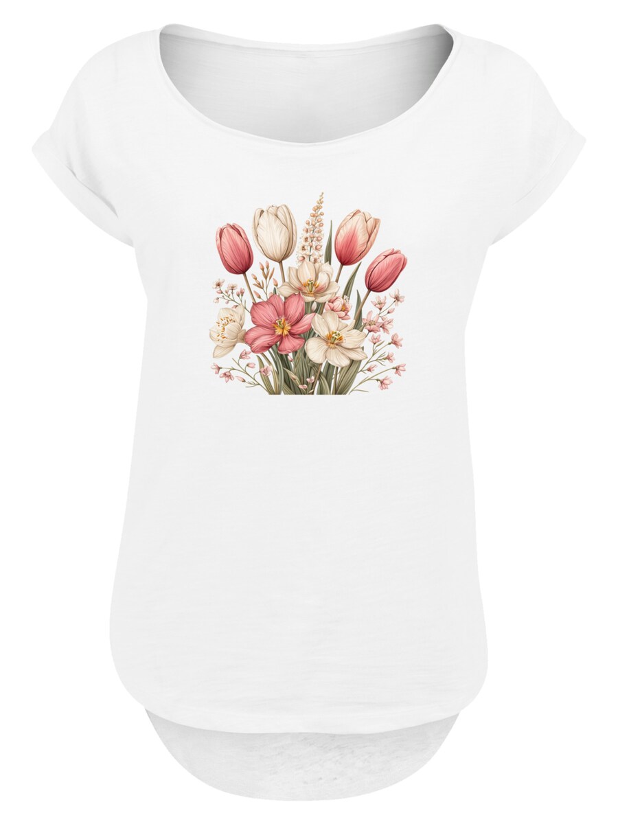 

Рубашка F4NT4STIC Rosa Weißer Frühlingsblumenstrauß, белый