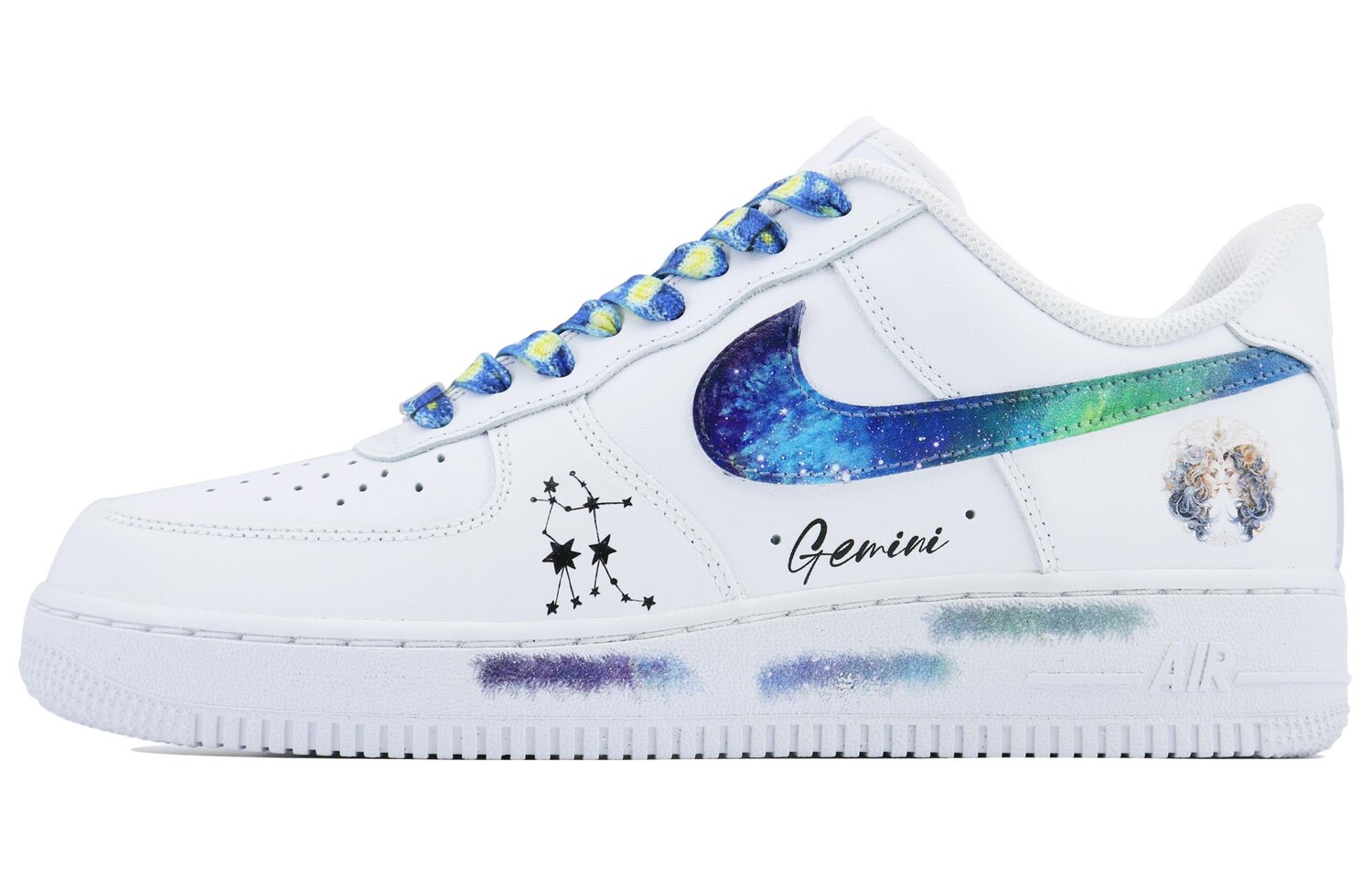 

Кроссовки Nike Air Force 1 Skateboard Shoes Women's Low-Top White Blue, белый