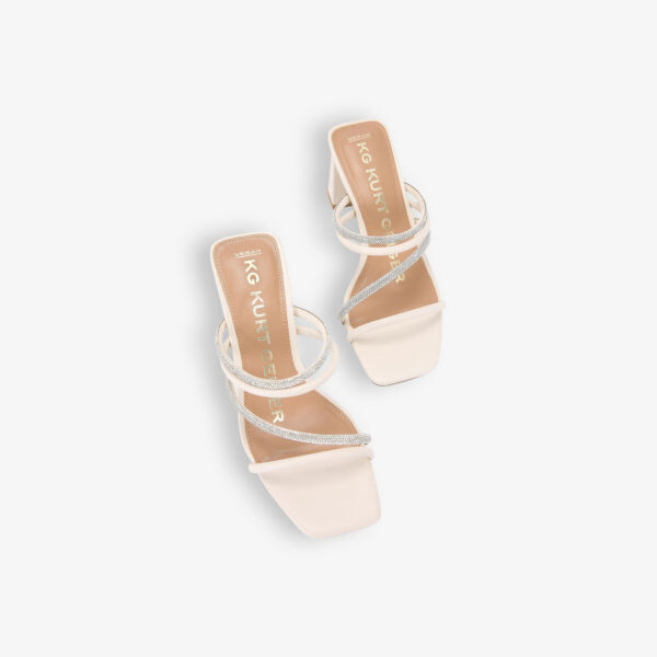 Босоножки из искусственной кожи с декором Sasha Kg Kurt Geiger, белый — фото 2