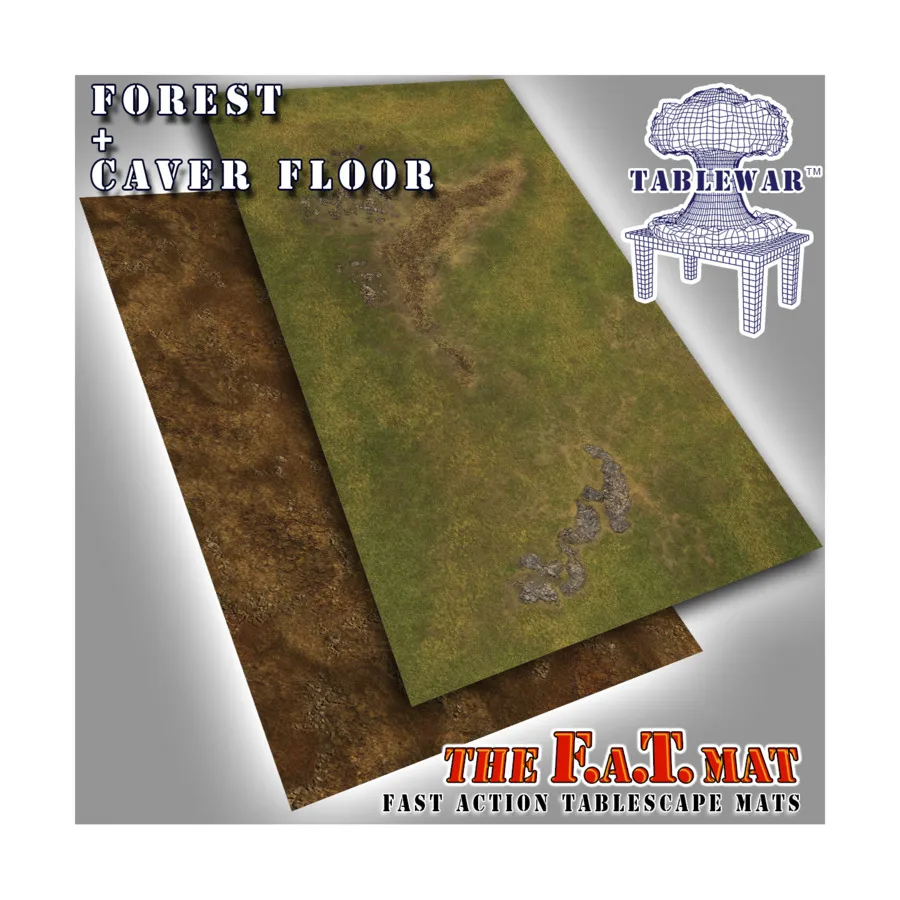 

Двусторонний лес 6 x 3 фута + пол пещеры, F.A.T. Mats - 6' x 3' (Tablewar)