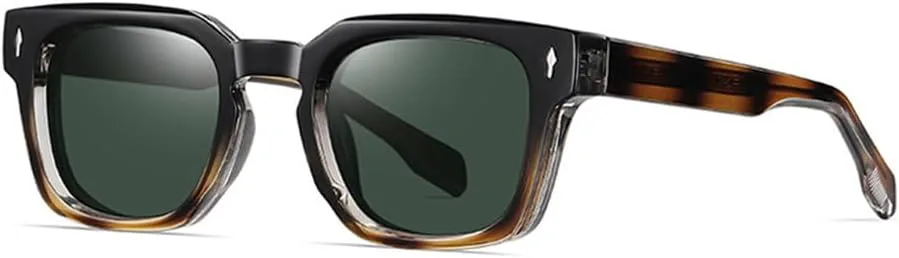 

Солнцезащитные очки UV400 с градиентным покрытием Rivets Punk для женщин и мужчин, для бега и занятий спортом на открытом воздухе UYPTK, Black Amber Green