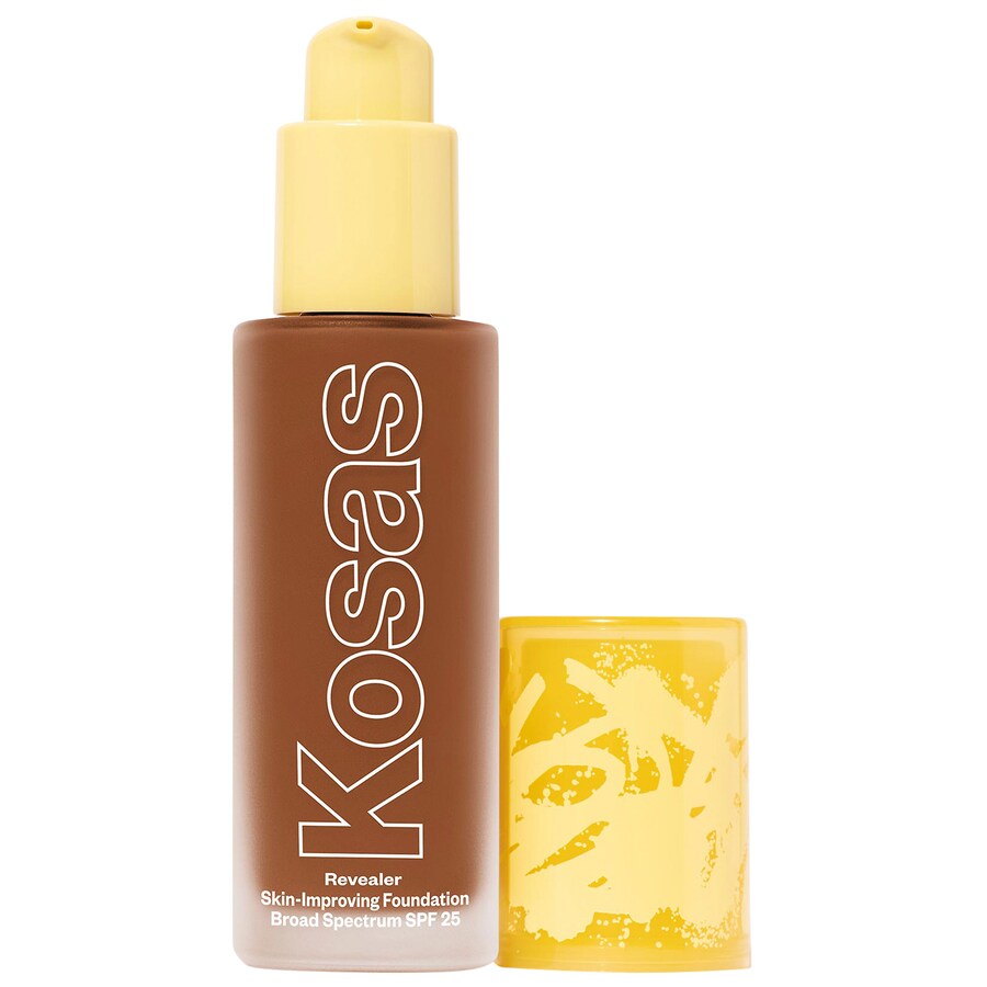 

Тональный крем Revealer Skin-Improving Foundation SPF 25 с гиалуроновой кислотой и ниацинамидом Kosas, 1 oz /30 mL, Deep Neutral 380