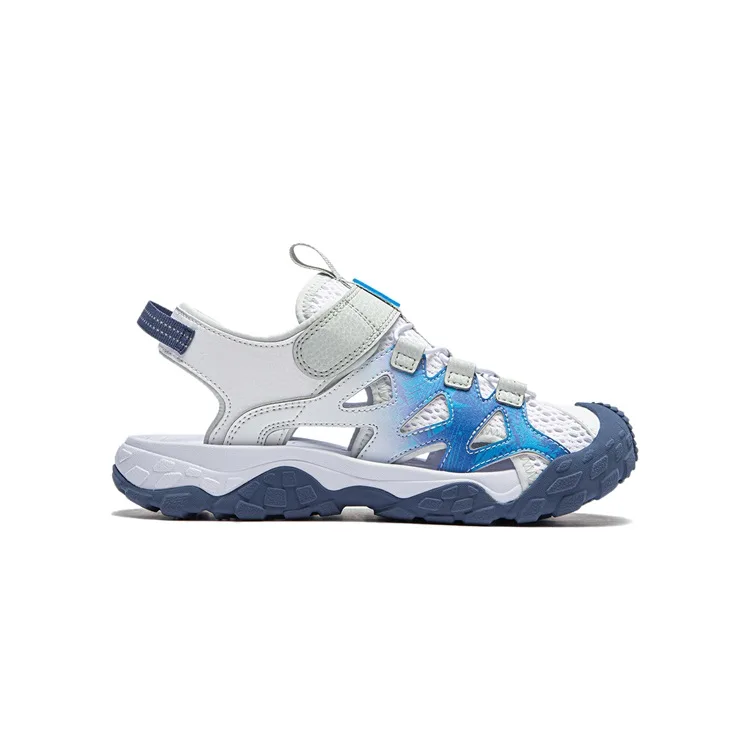 YOUNG Детские сандалии Li-Ning YOUNG Trek 2 комфортные износостойкие дышащие бело-синие для подростков — фото 3