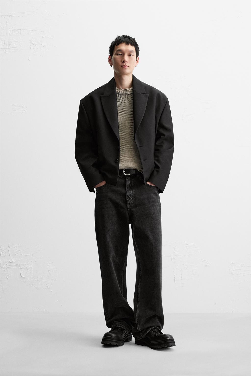 

Блейзер свободного покроя ZARA, черный