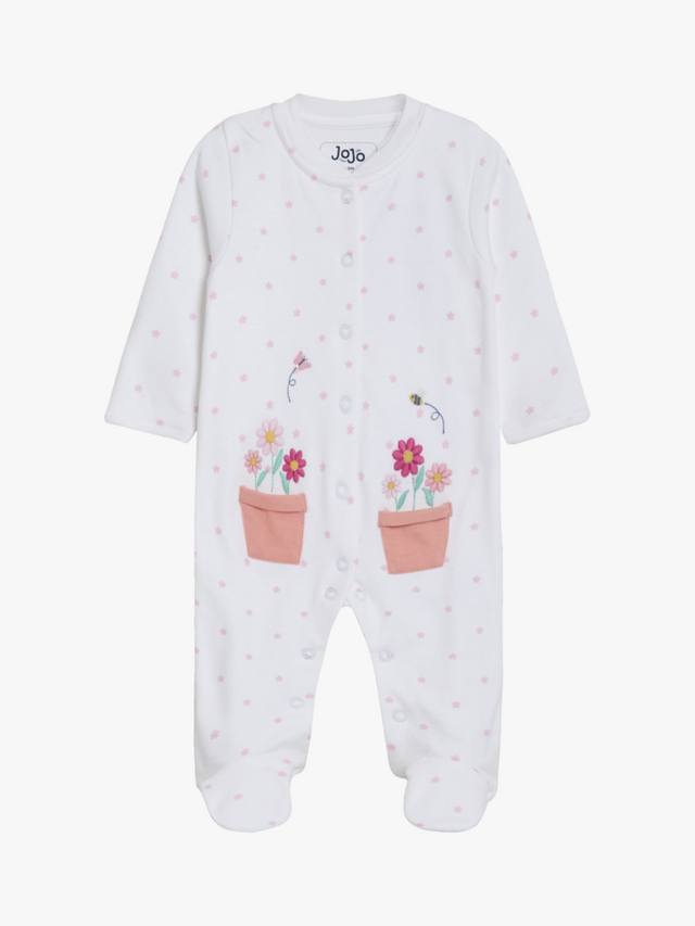 

Комбинезон с аппликацией Baby Flower Pot JoJo Maman Bébé, White