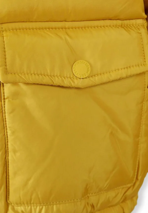 Зимняя куртка на подкладке с капюшоном Minoti, Mustard Yellow — фото 4