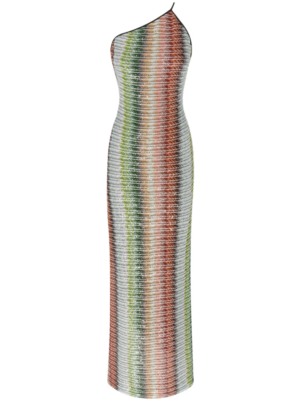 

Платье макси на одно плечо Missoni, красный