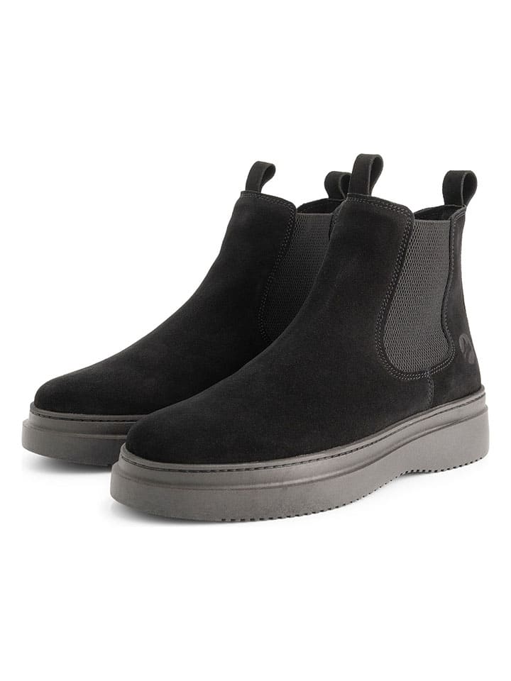 

TRAVELIN' Черные кожаные ботинки челси