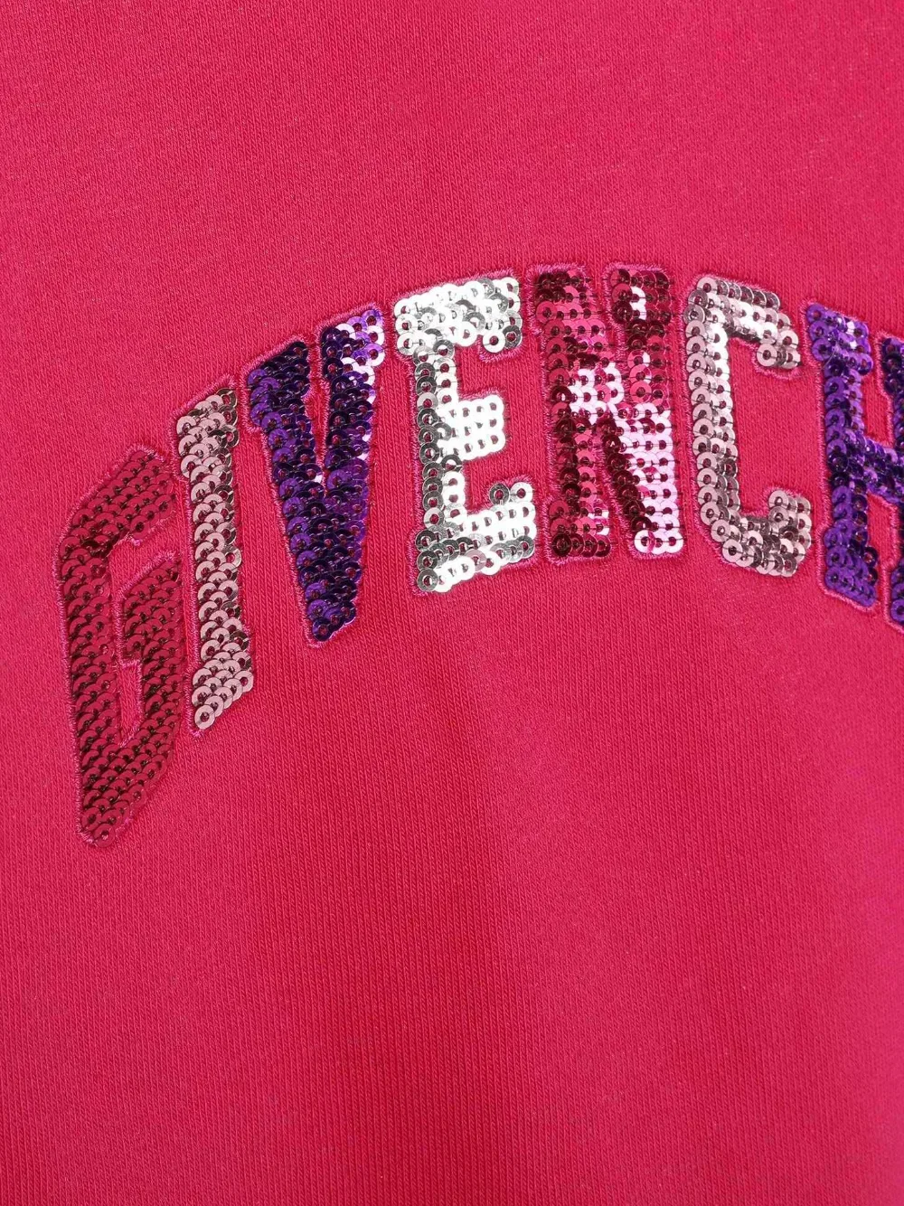 Флисовая толстовка с логотипом, украшенным пайетками Givenchy Kids, розовый — фото 3
