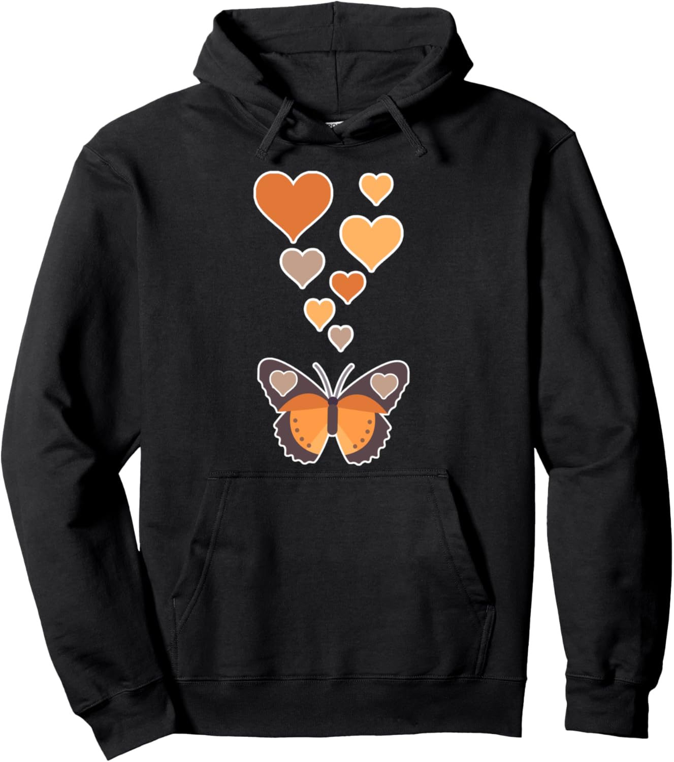 

Милая бабочка с сердечками - Красивая толстовка с бабочками Cute Butterfly Apparel, черный