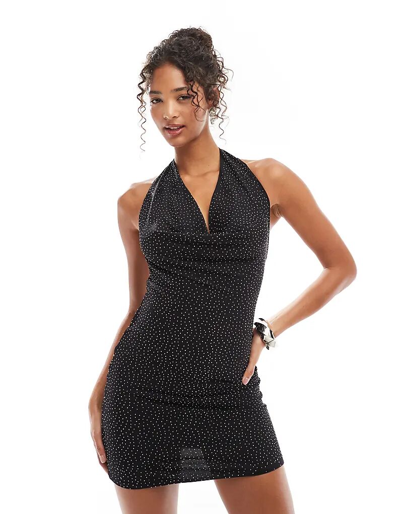 

Мини-платье hotfix halter черного цвета New Look