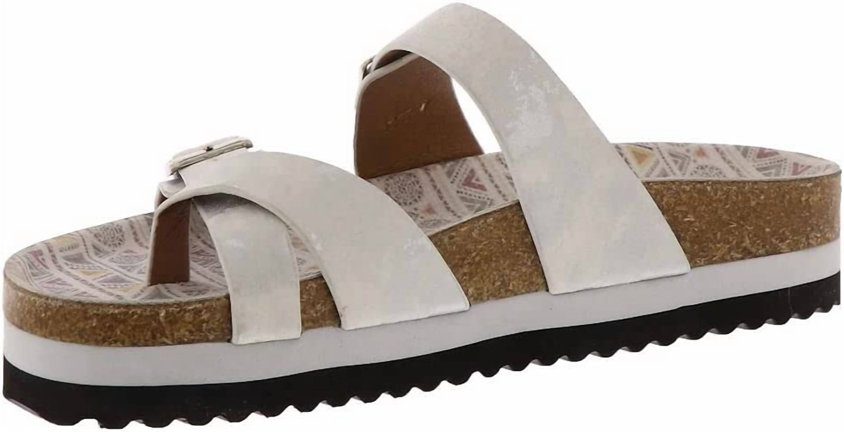 Женские сандалии Tan Line в цвете «белый металлик» Corkys Footwear — фото 3