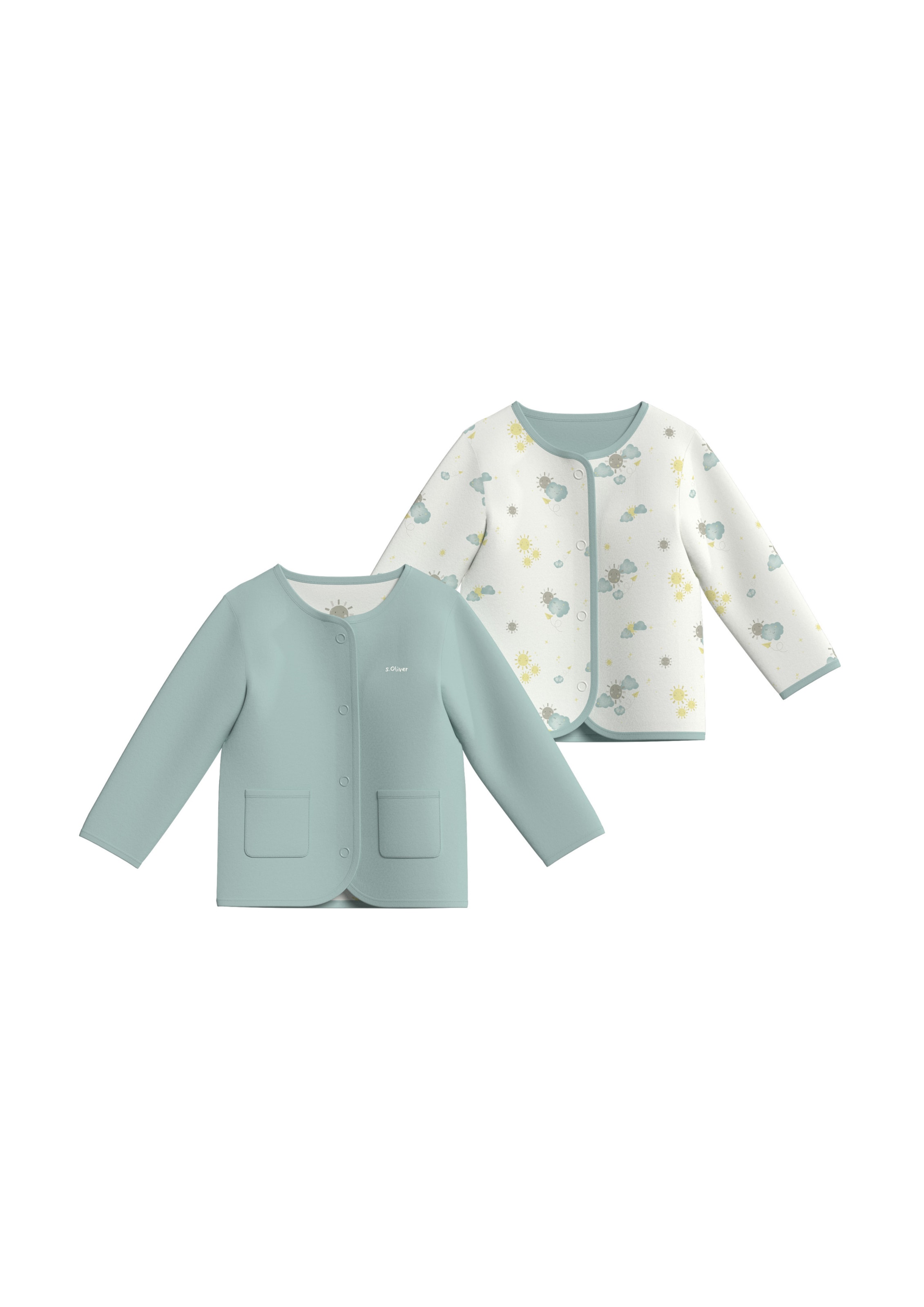 

s.Oliver Худи на молнии в светло-голубом цвете