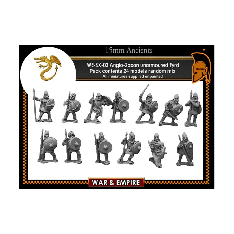 

Фирд — без брони, War & Empire - Dark Ages Miniatures - Anglo-Saxon (15mm)