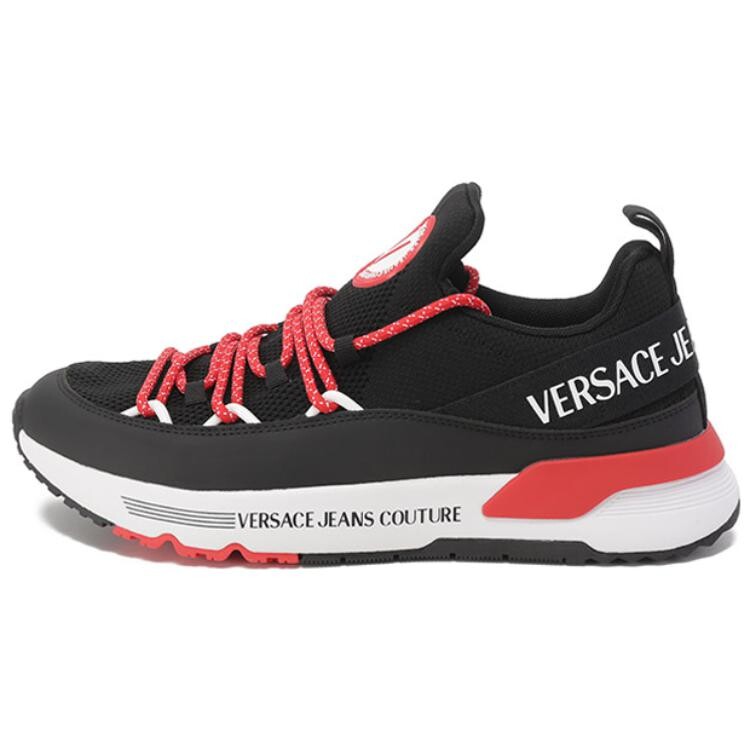 

Кроссовки VERSACE JEANS Couture Lifestyle Shoes Men Low-top Black/Red, черный/красный