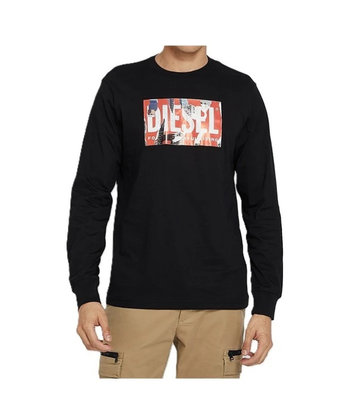 Мужская футболка, 100% хлопок. Diesel, черный